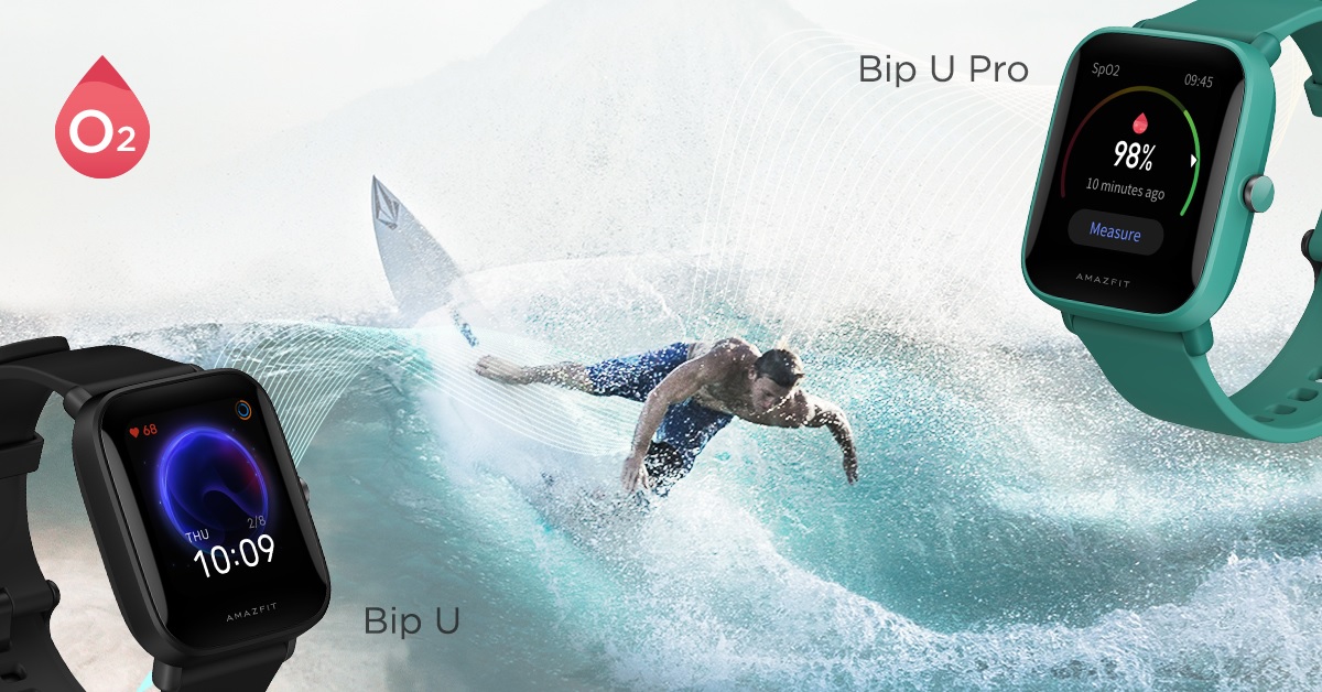 Bip U Pro Amazfit poziom O2
